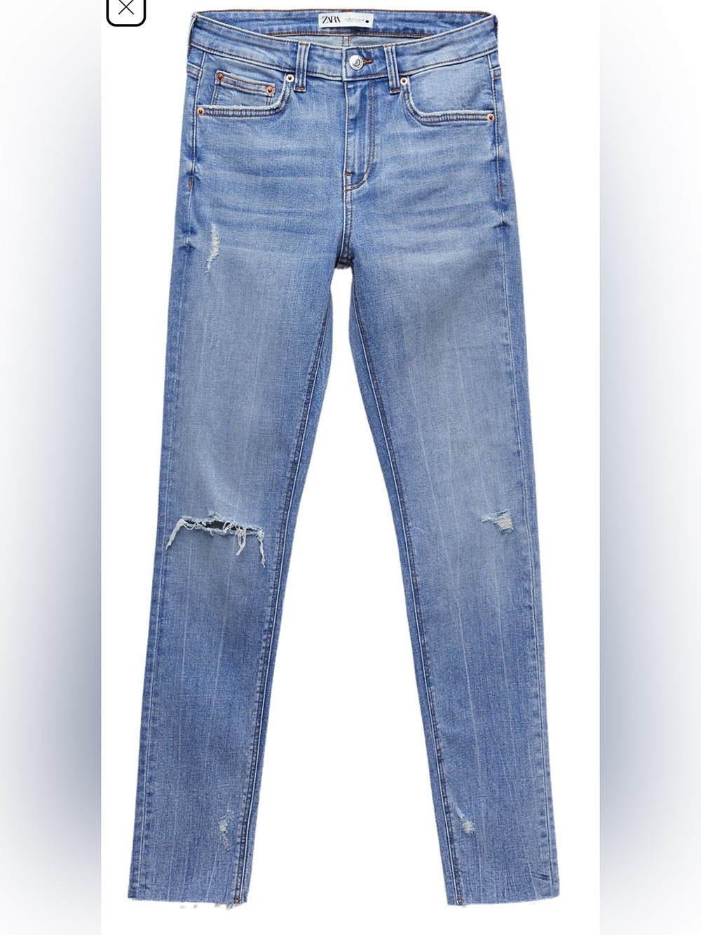 Classic Light Blue Distressed Women's Jeans